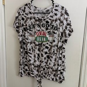 FRIENDS Black & White Tie-Dye Graphic Tee